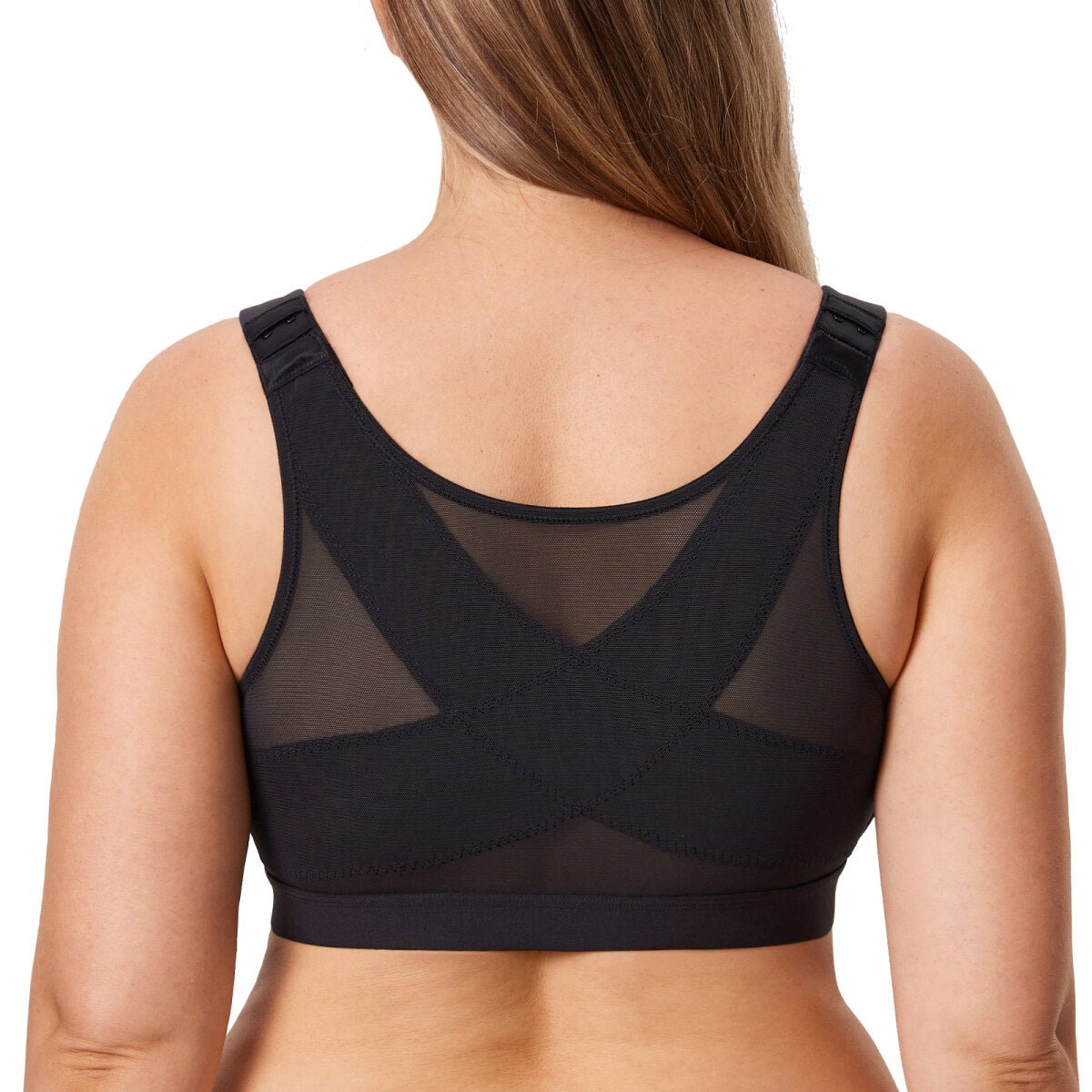 Inbarely Plus Front Closure Posture Support Wireless Full Coverage Bra