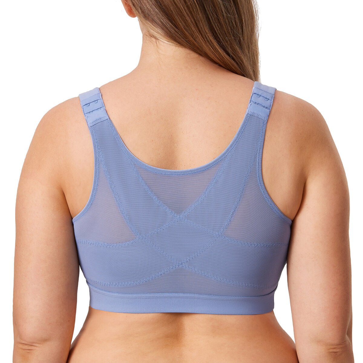 Inbarely Plus Front Closure Posture Support Wireless Full Coverage Bra