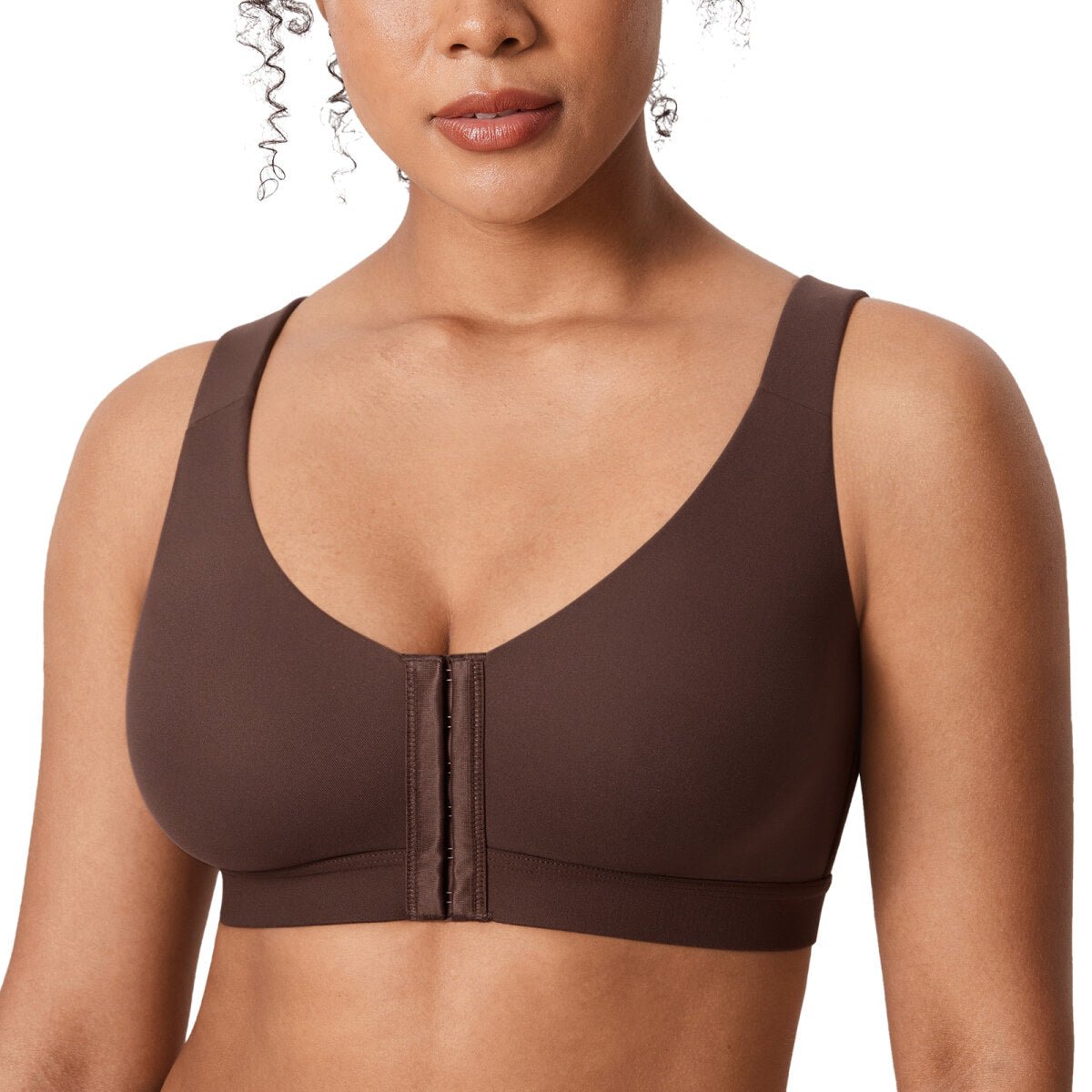 Inbarely Plus Front Closure Posture Support Wireless Full Coverage Bra