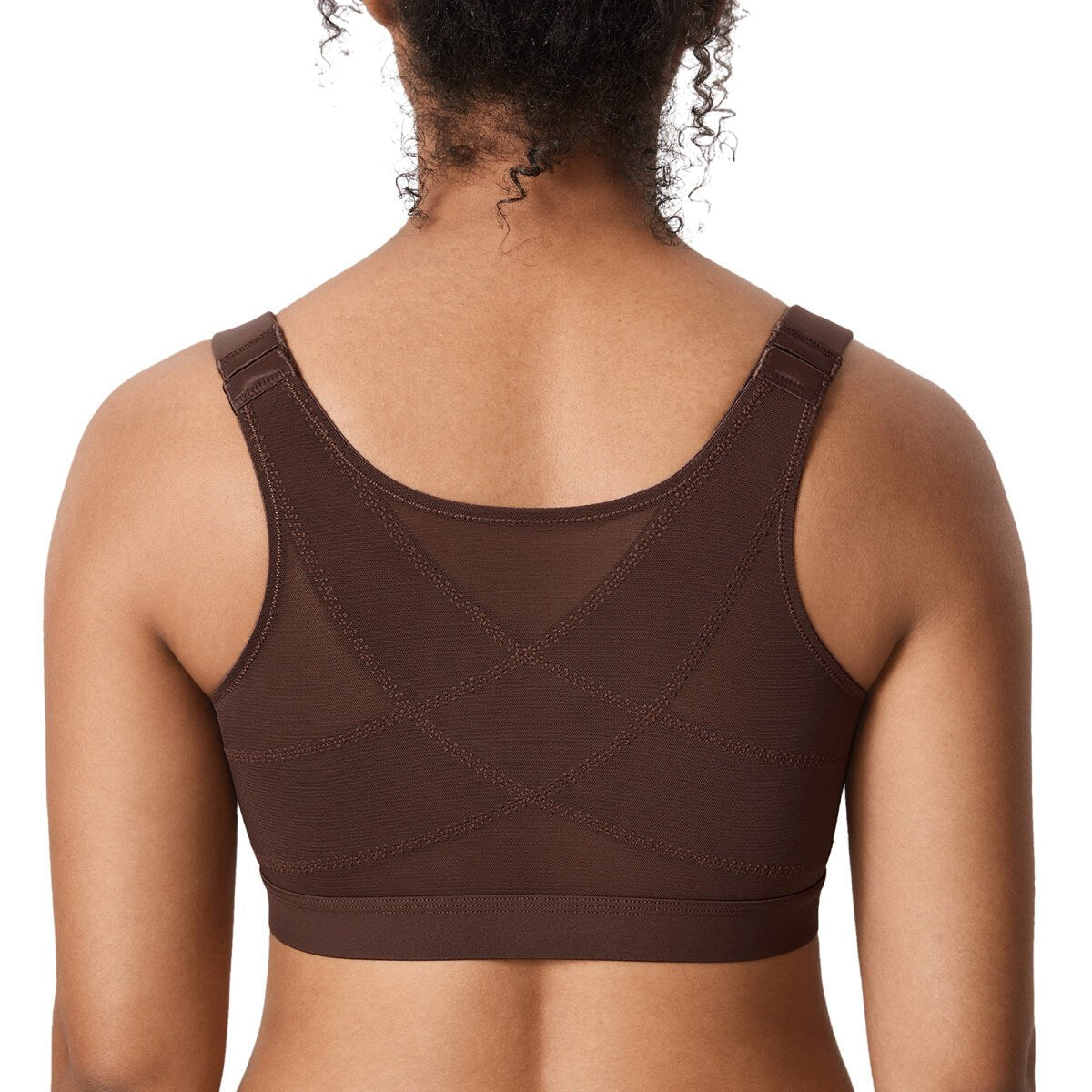 Inbarely Plus Front Closure Posture Support Wireless Full Coverage Bra