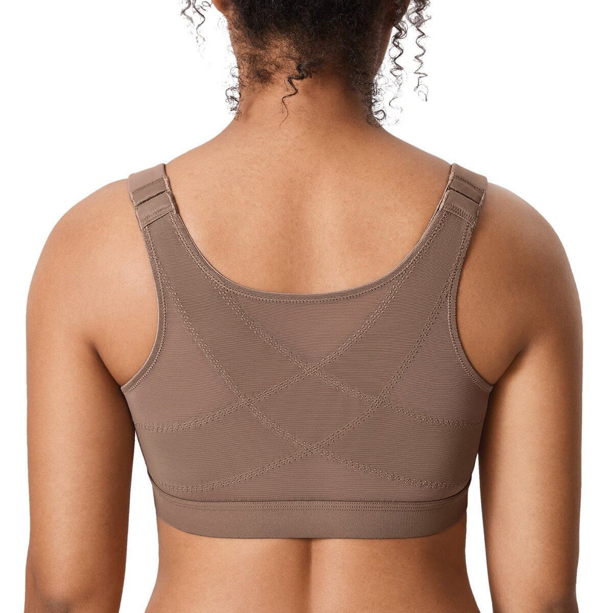 Inbarely Plus Front Closure Posture Support Wireless Full Coverage Bra