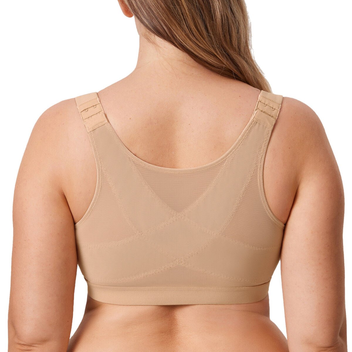 Inbarely Plus Front Closure Posture Support Wireless Full Coverage Bra