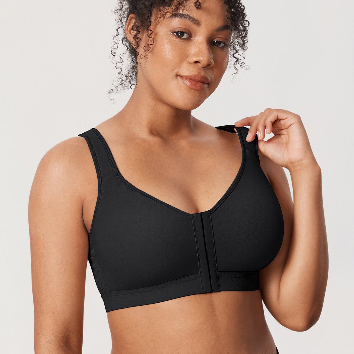 Inbarely Plus Front Closure Posture Wireless Lightly Padded Full Coverage Bra