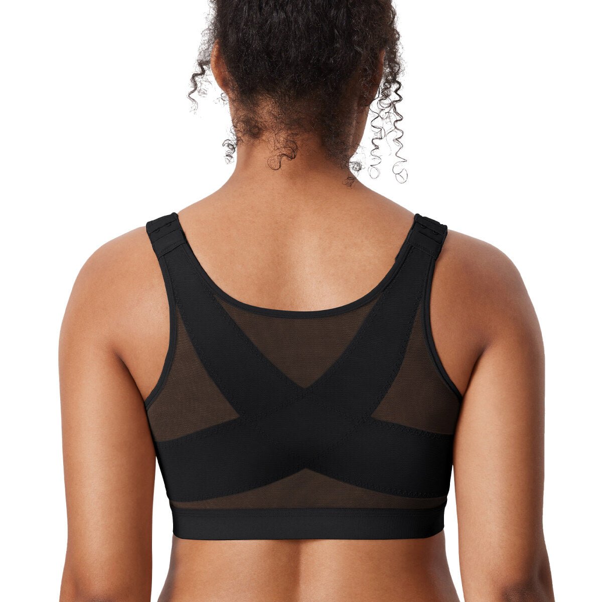 Inbarely Plus Front Closure Posture Wireless Lightly Padded Full Coverage Bra