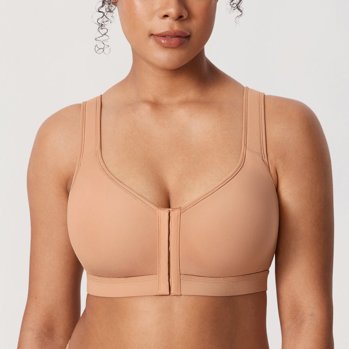 Inbarely Plus Front Closure Posture Wireless Lightly Padded Full Coverage Bra