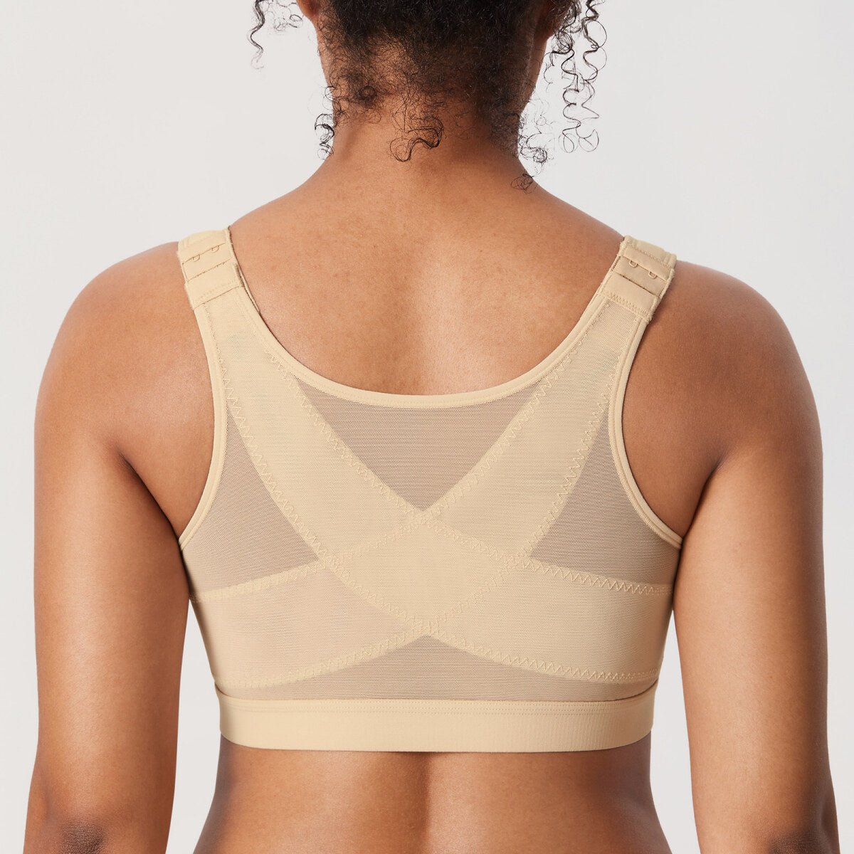 Inbarely Plus Front Closure Posture Wireless Lightly Padded Full Coverage Bra
