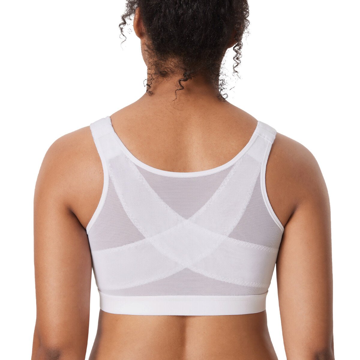 Inbarely Plus Front Closure Posture Wireless Lightly Padded Full Coverage Bra