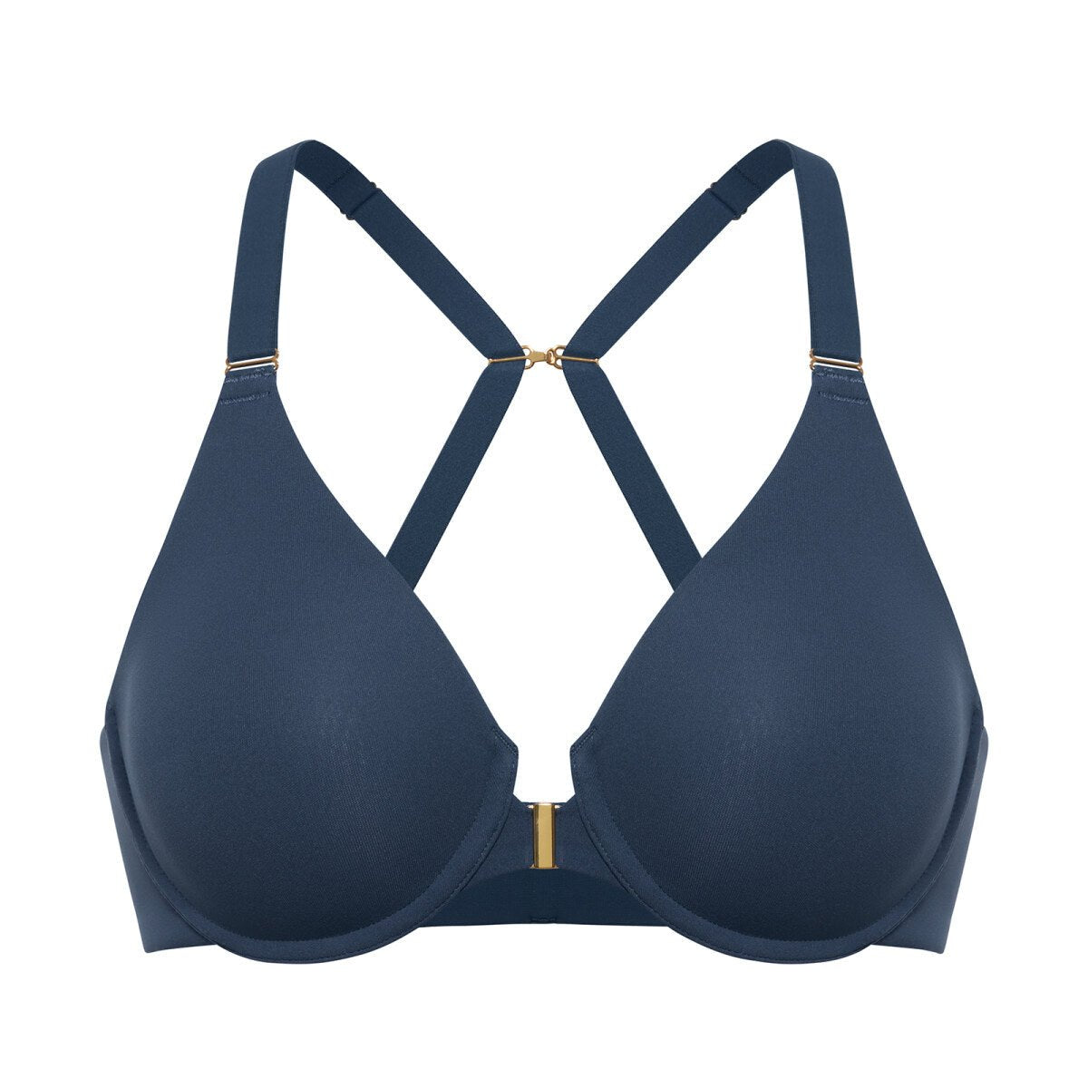 Inbarely Plus Front Closure Racerback Full Coverage Unlined Underwire Bra