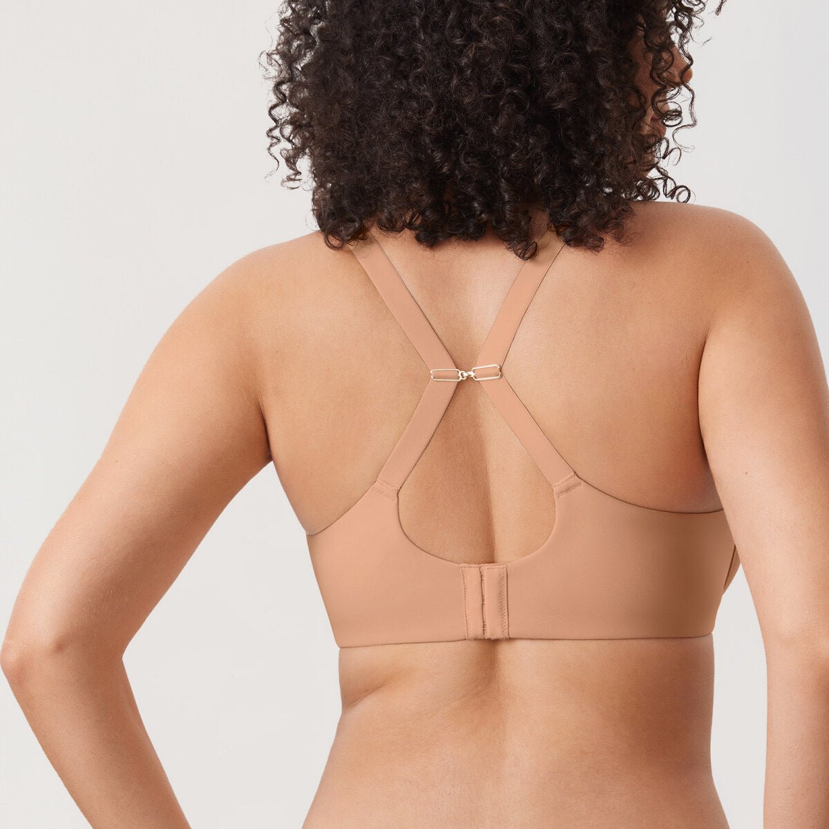 Inbarely Plus Front Closure Racerback Full Coverage Unlined Underwire Bra