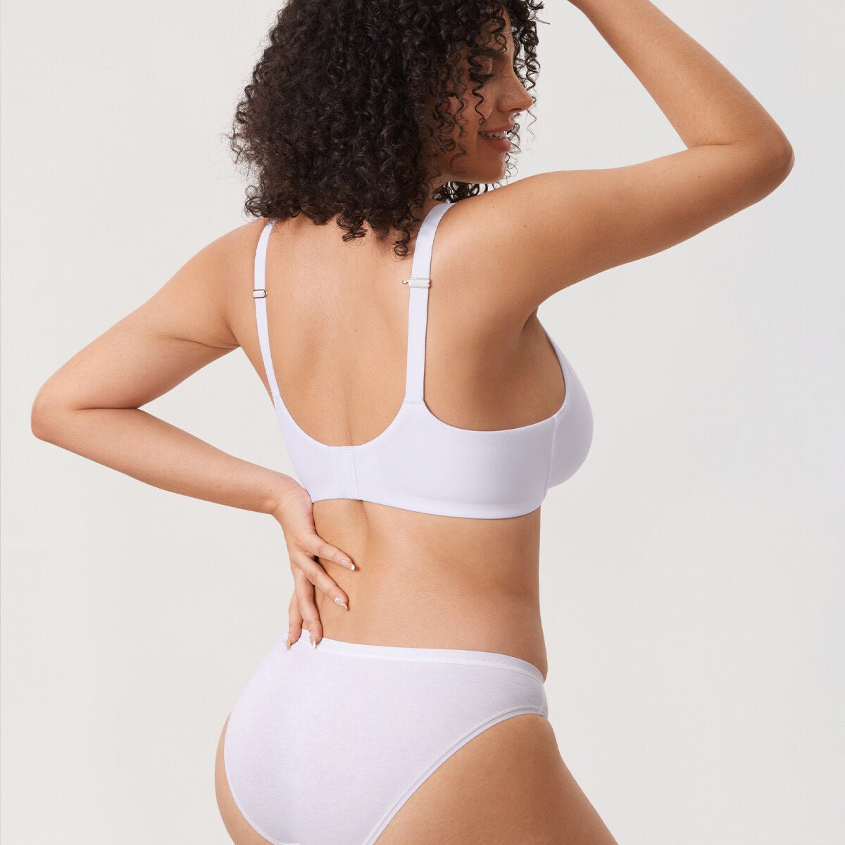 Inbarely Plus Front Closure Racerback Full Coverage Unlined Underwire Bra