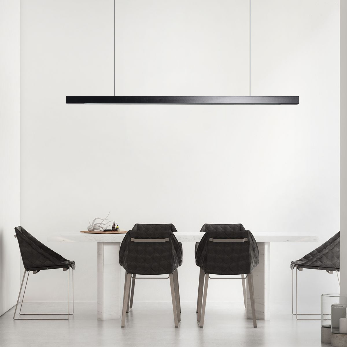 industrial beam pendant light all black all 1