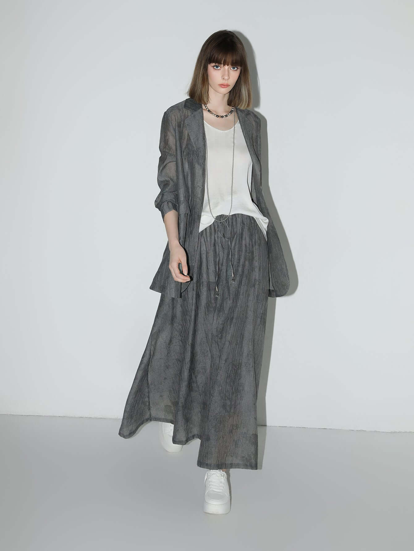 ink washed draped striped blazer all charcoal 3