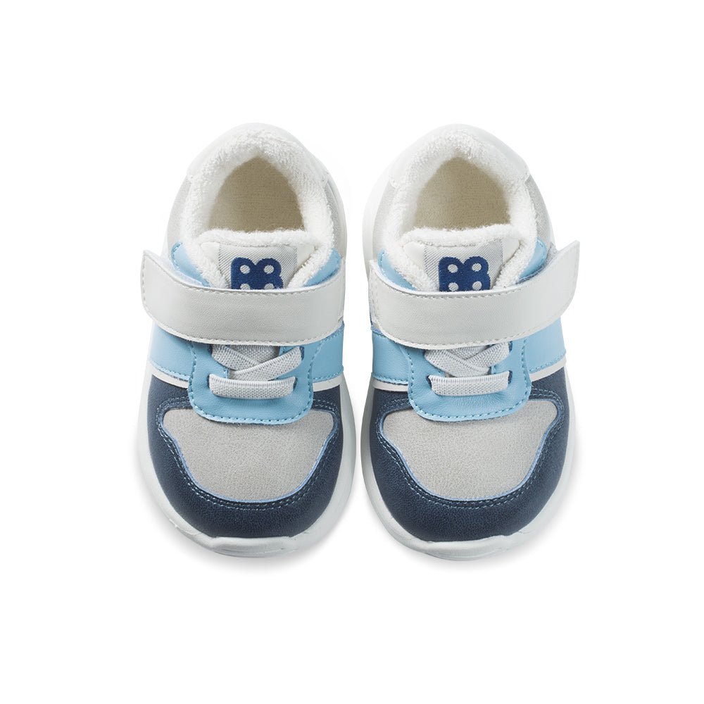 Innocently Soft Sole Non - Slip Pre - walker Blue Baby Sneakers - 0cm