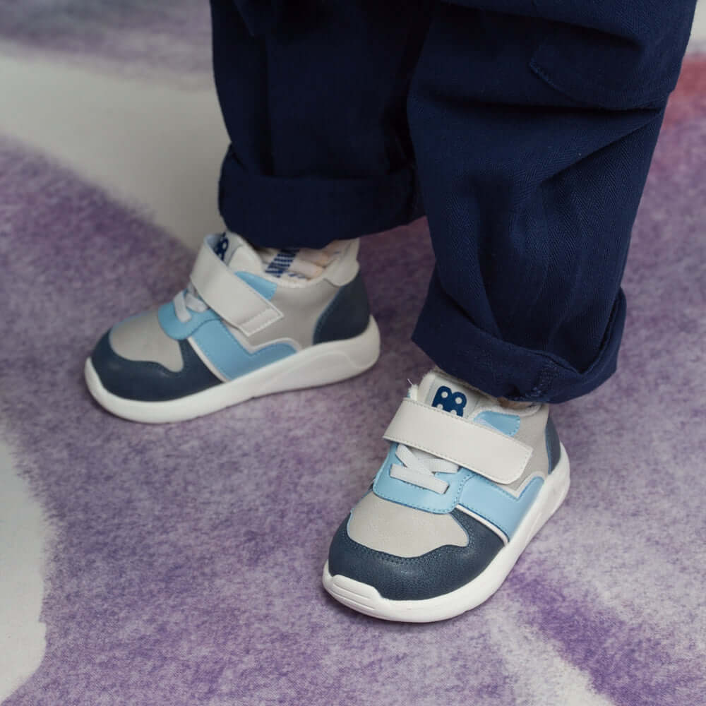 innocently soft sole non slip pre walker blue baby sneakers all blue 6