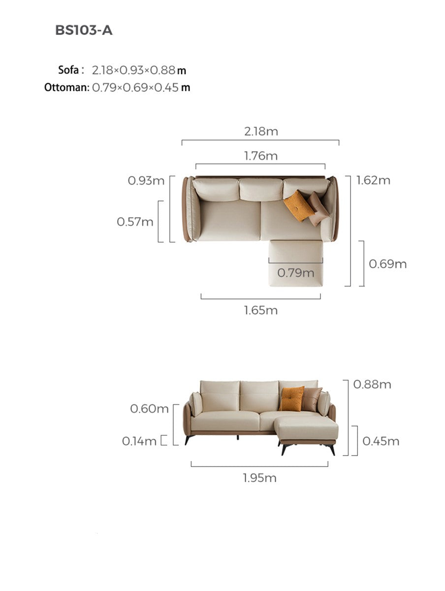 italian 3 seater minimalist style sofa all 1