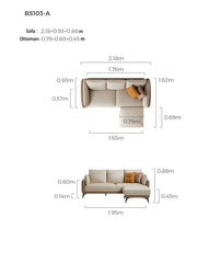 Italian 3-seater Minimalist Style Sofa