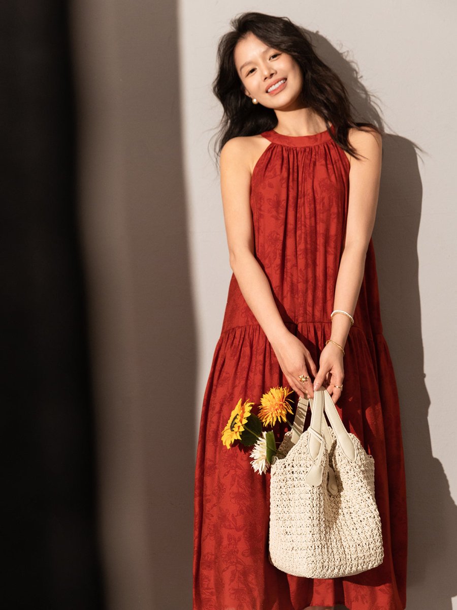 Italian Breeze Top Handle Bag – Artisan Crochet Woven Tote with Leather Trim & Drawstring Pouch