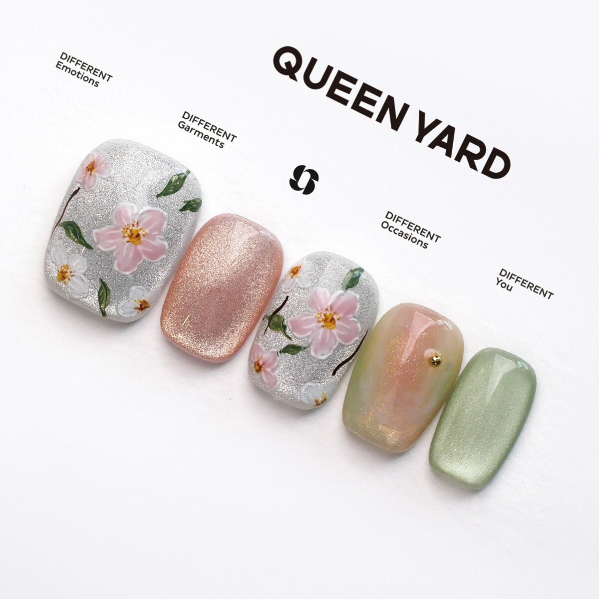 Jasmine Peach 3D Press-On Nails