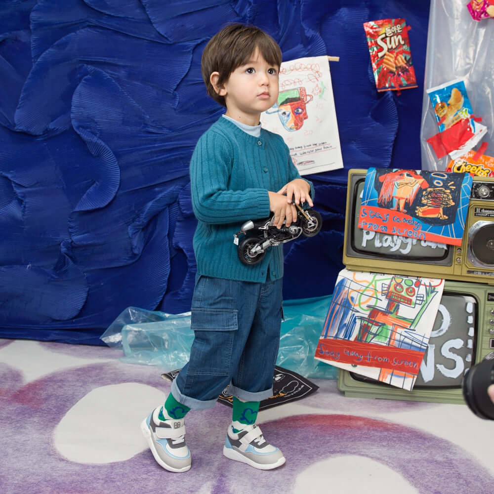 jolly playground soft sole non slip pre walker sneakers all blue 7