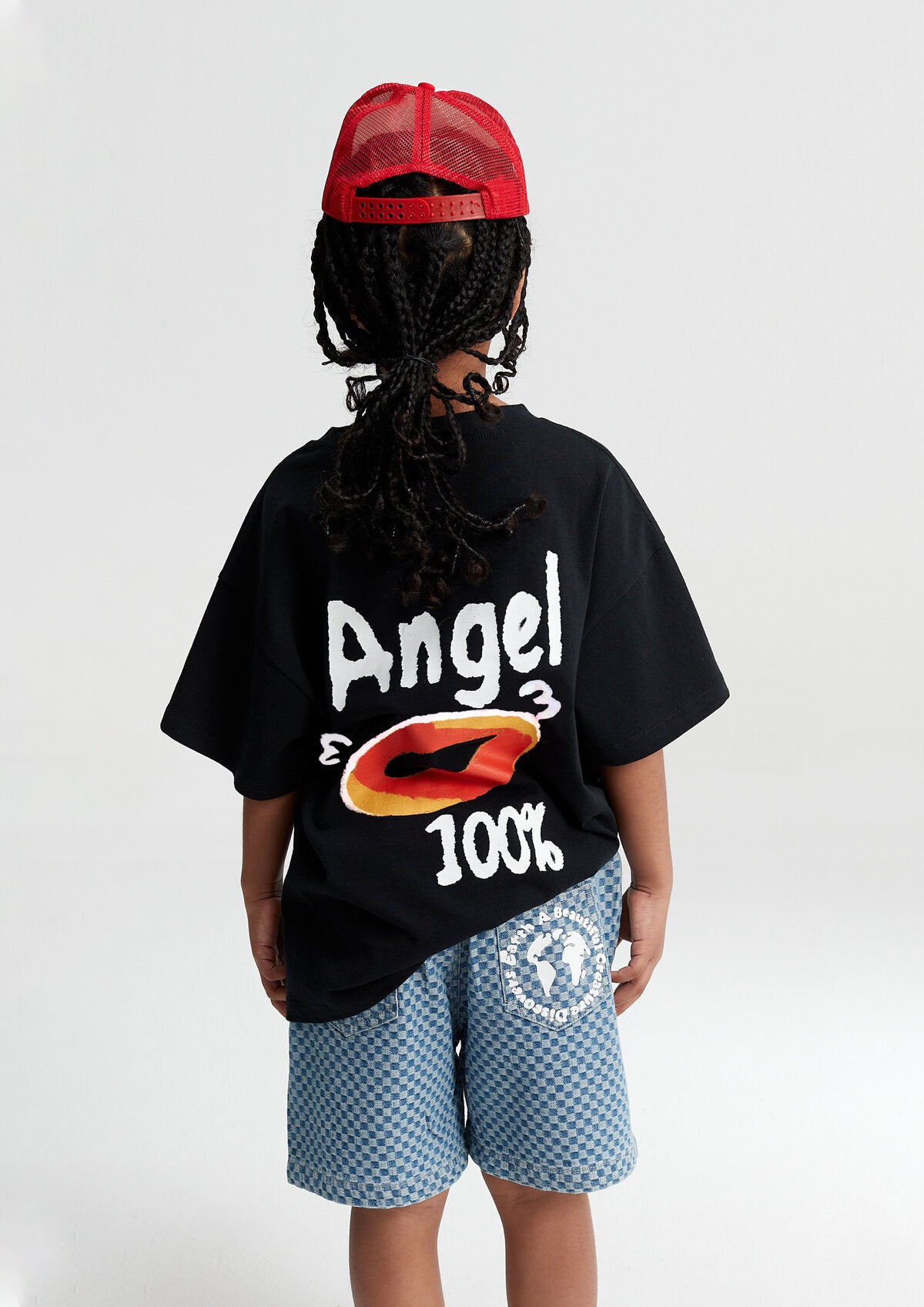Kids Angel Devil Graphic T-Shirt – Screen-Printed Oversized Everyday Tee