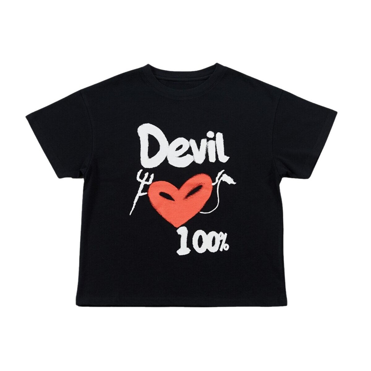 Kids Angel Devil Graphic T-Shirt – Screen-Printed Oversized Everyday Tee