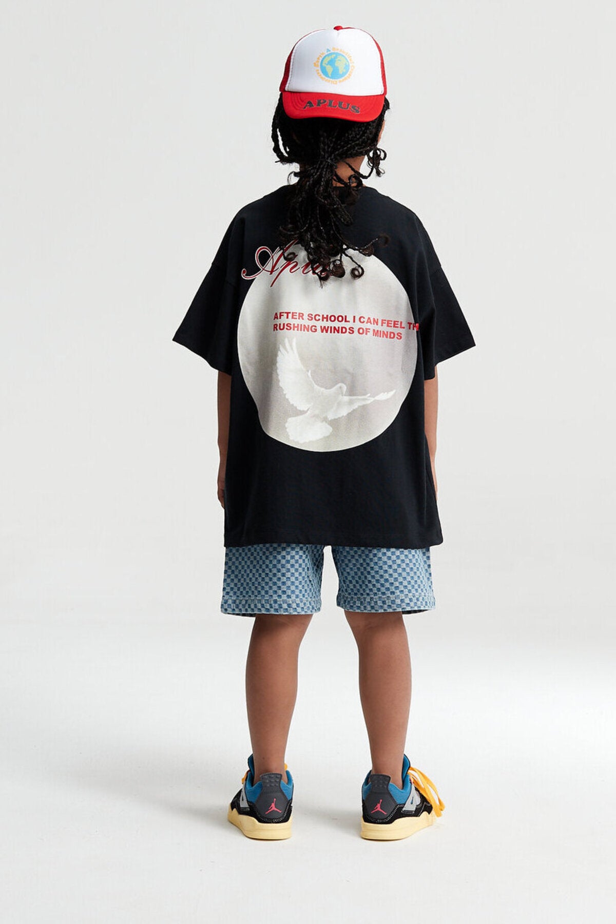 Kids Aplus 430 Dove Graphic T-Shirt – Screen-Printed Oversized Everyday Tee