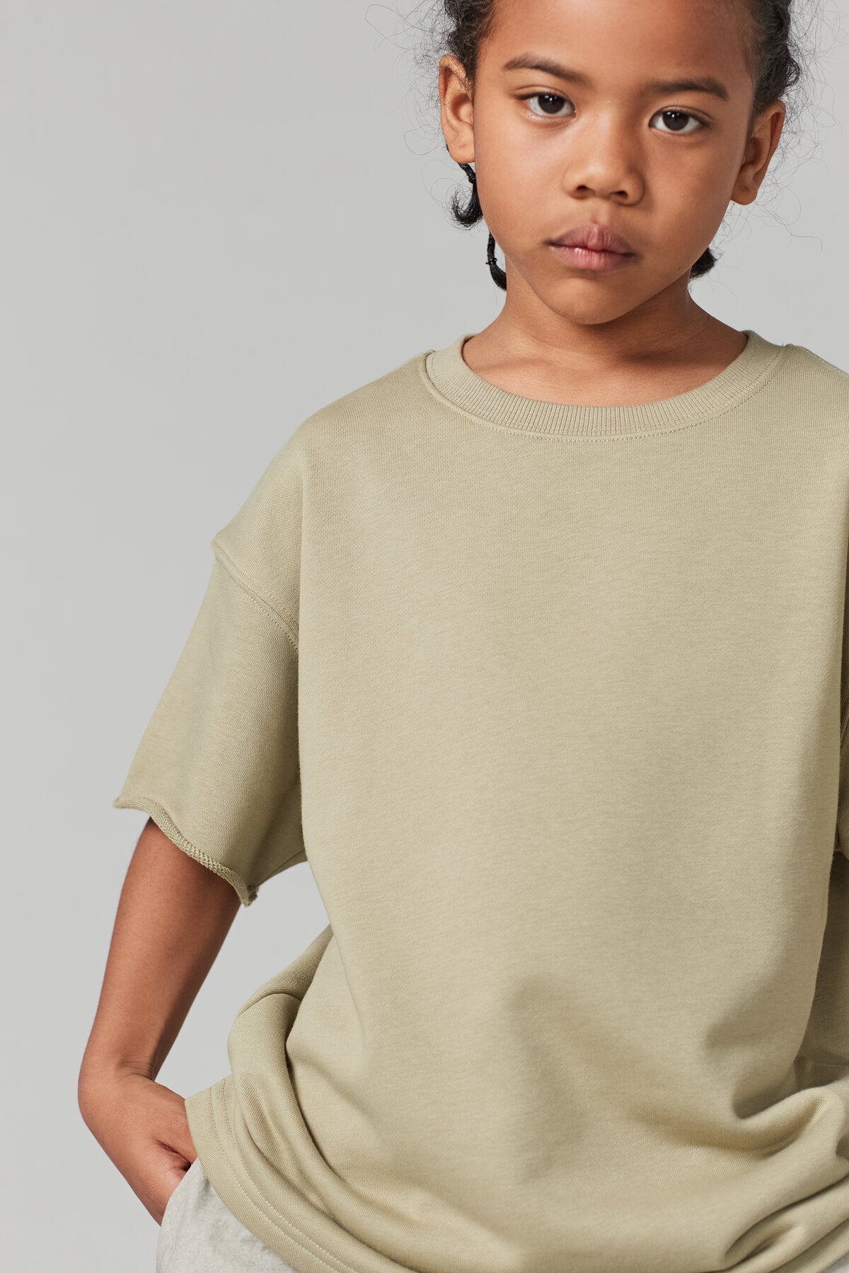 Kids APLUS DMINUS Bermuda Distressed Boxy T-Shirt – 100% Cotton Raw-Edge Relaxed Tee