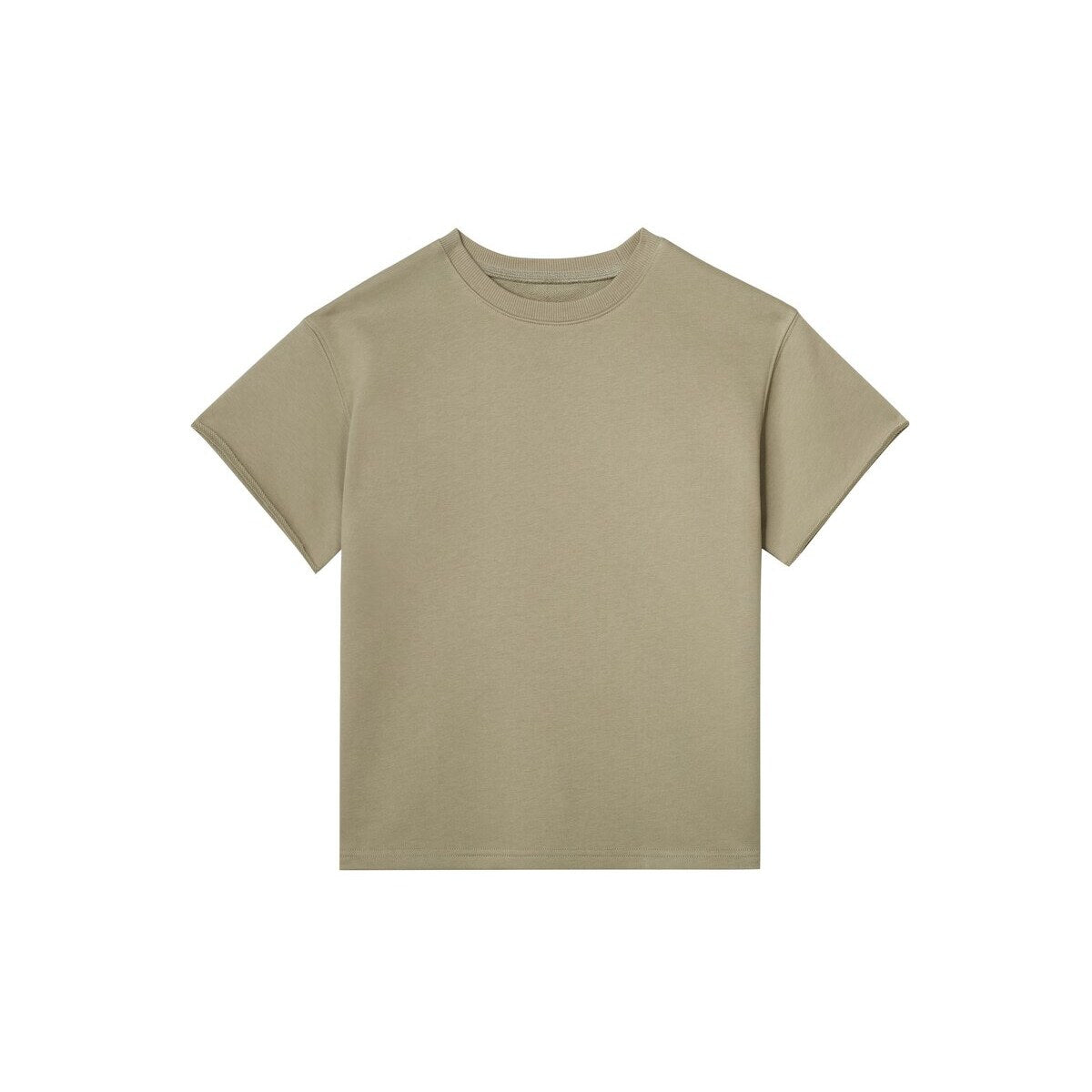 Kids APLUS DMINUS Bermuda Distressed Boxy T-Shirt – 100% Cotton Raw-Edge Relaxed Tee