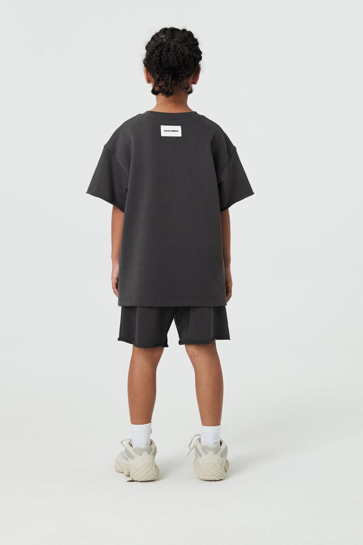 Kids APLUS DMINUS Bermuda Distressed Boxy T-Shirt – 100% Cotton Raw-Edge Relaxed Tee