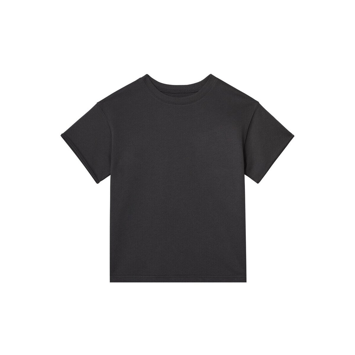 Kids APLUS DMINUS Bermuda Distressed Boxy T-Shirt – 100% Cotton Raw-Edge Relaxed Tee