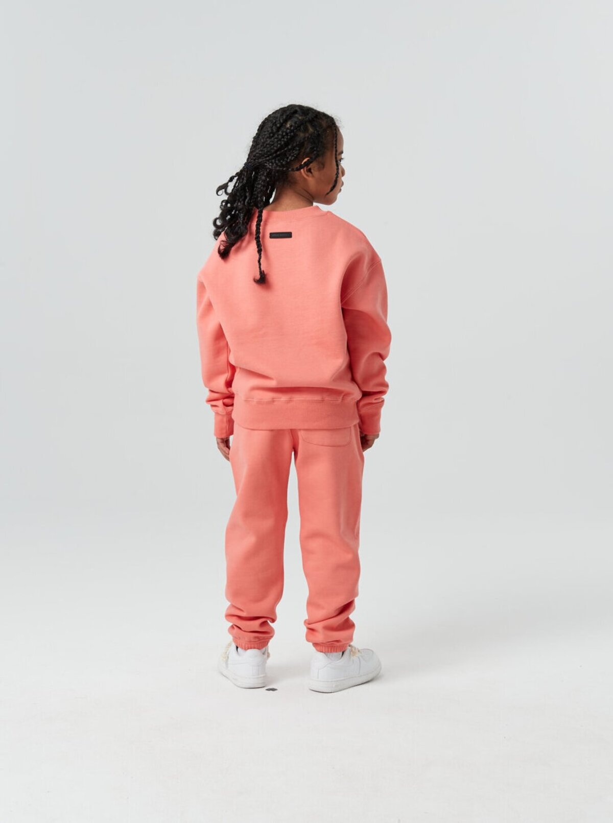Kids APLUS DMINUS Bold Logo Crewneck Sweatshirt – Structured Thin Fleece Sports Casual Pullover