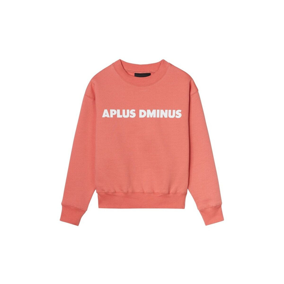 Kids APLUS DMINUS Bold Logo Crewneck Sweatshirt – Structured Thin Fleece Sports Casual Pullover