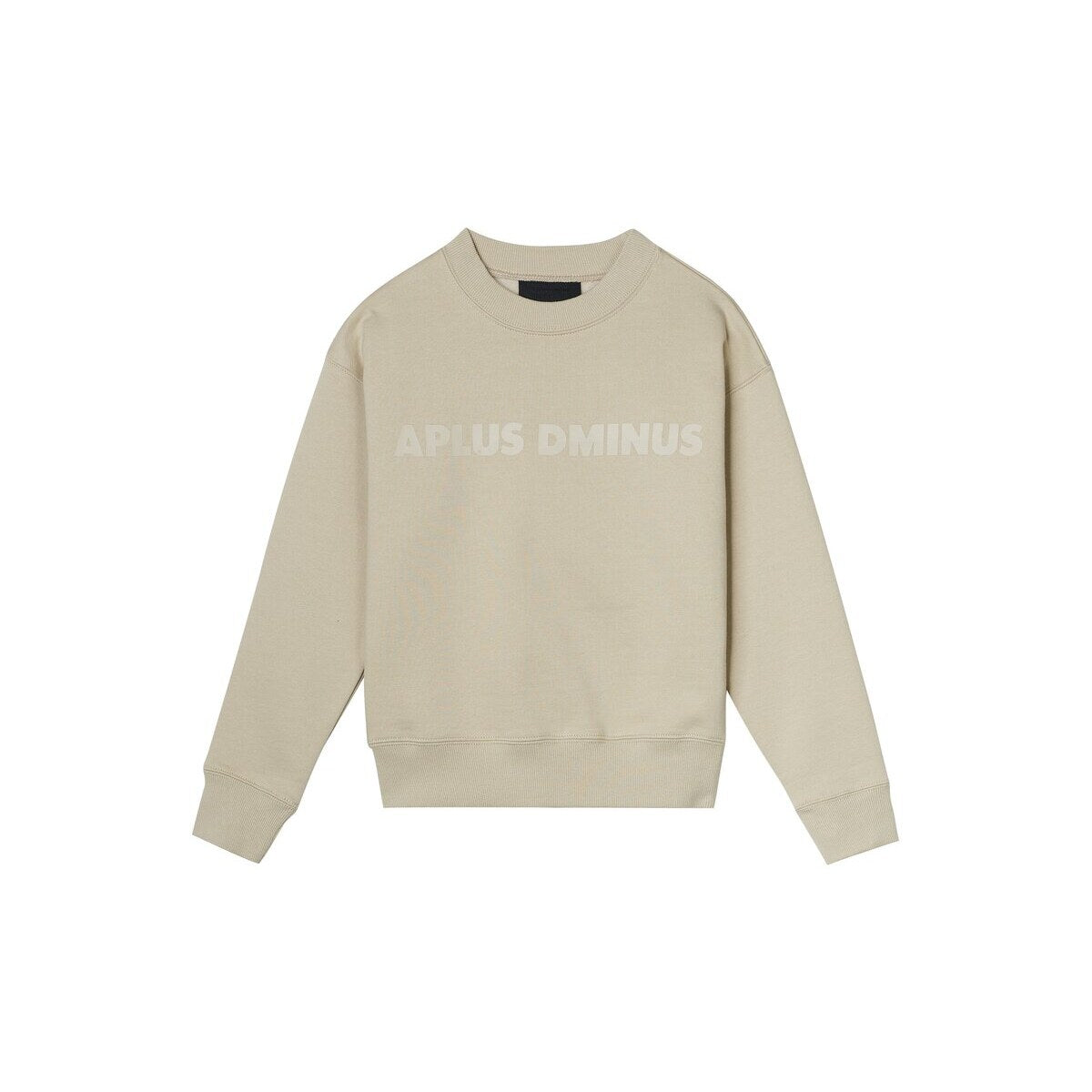 Kids APLUS DMINUS Bold Logo Crewneck Sweatshirt – Structured Thin Fleece Sports Casual Pullover