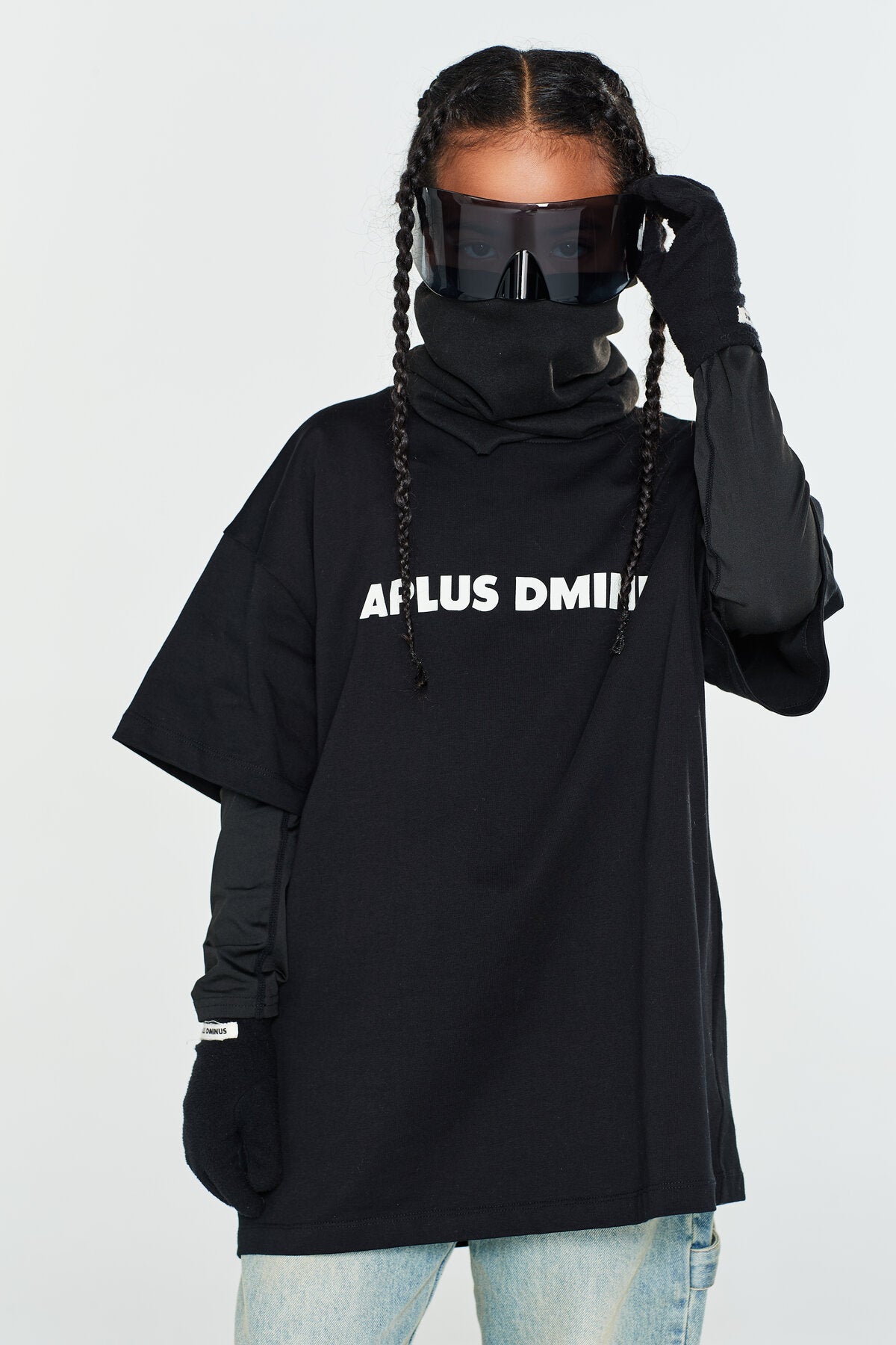Kids APLUS DMINUS Boxy Logo T-Shirt – 100% Cotton Minimalist Everyday Tee