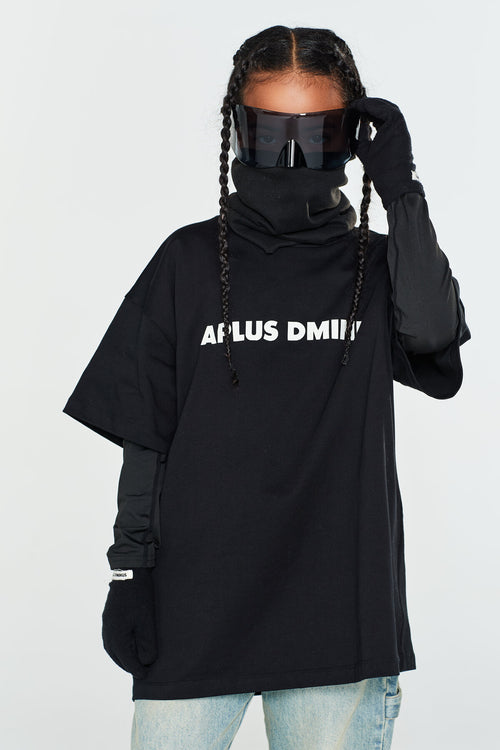 Kids APLUS DMINUS Boxy Logo T-Shirt – 100% Cotton Minimalist Everyday Tee