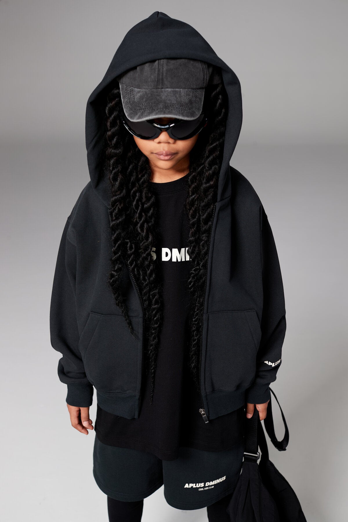 Kids APLUS DMINUS Boxy Logo T-Shirt – 100% Cotton Minimalist Everyday Tee