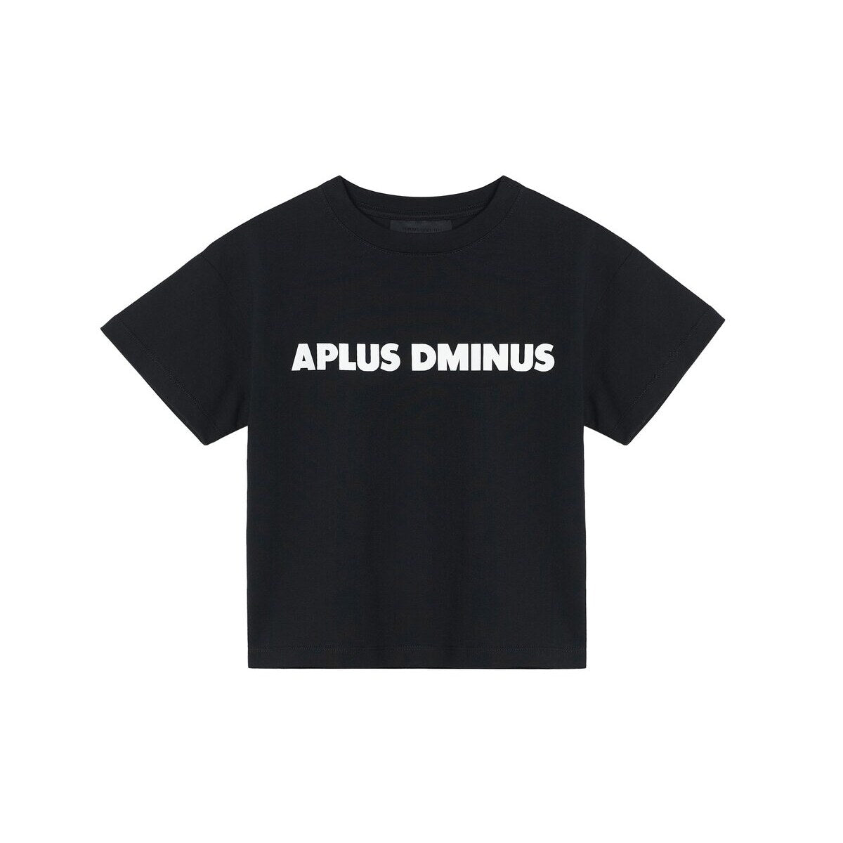 Kids APLUS DMINUS Boxy Logo T-Shirt – 100% Cotton Minimalist Everyday Tee