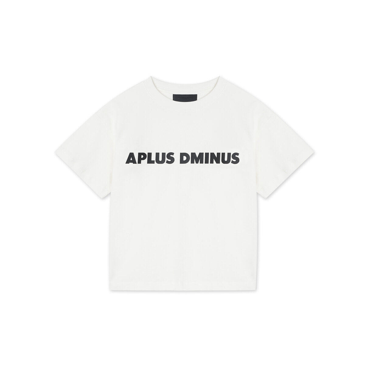 Kids APLUS DMINUS Boxy Logo T-Shirt – 100% Cotton Minimalist Everyday Tee