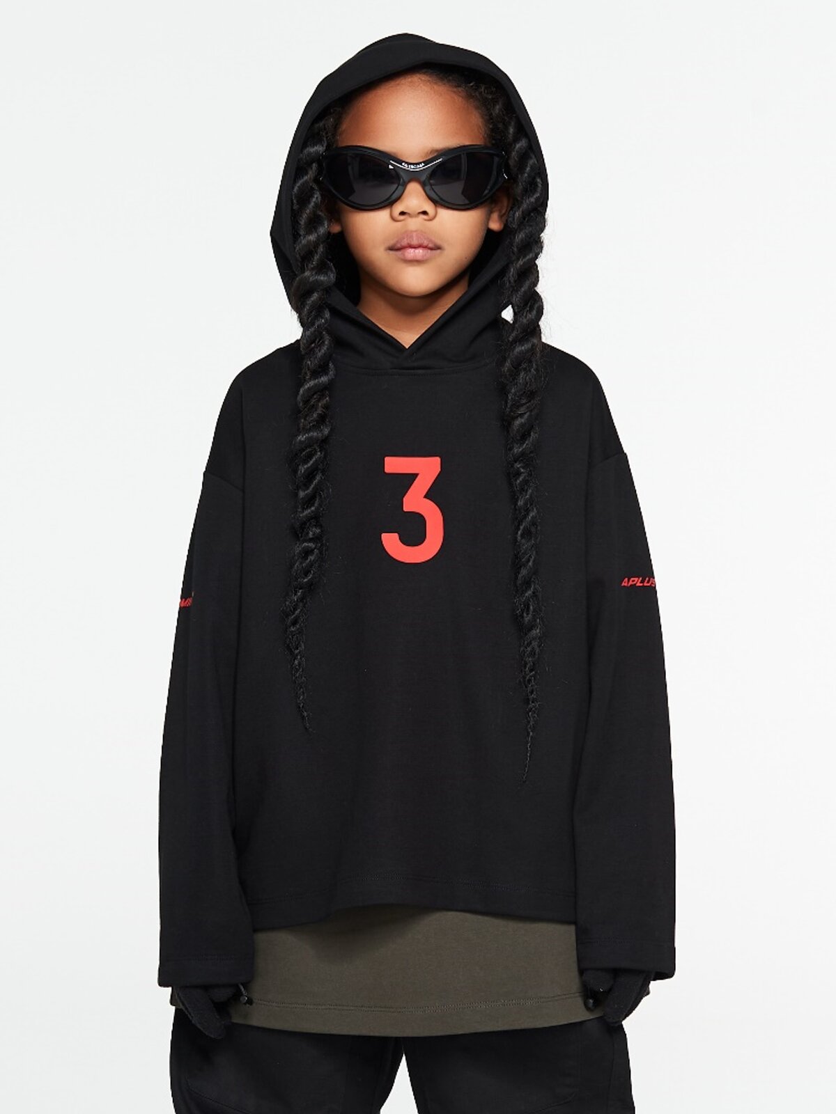 Kids APLUS DMINUS Cool Breeze Campus Number 3 Hoodie – Moisture-Wicking Quick-Dry Tech Pullover