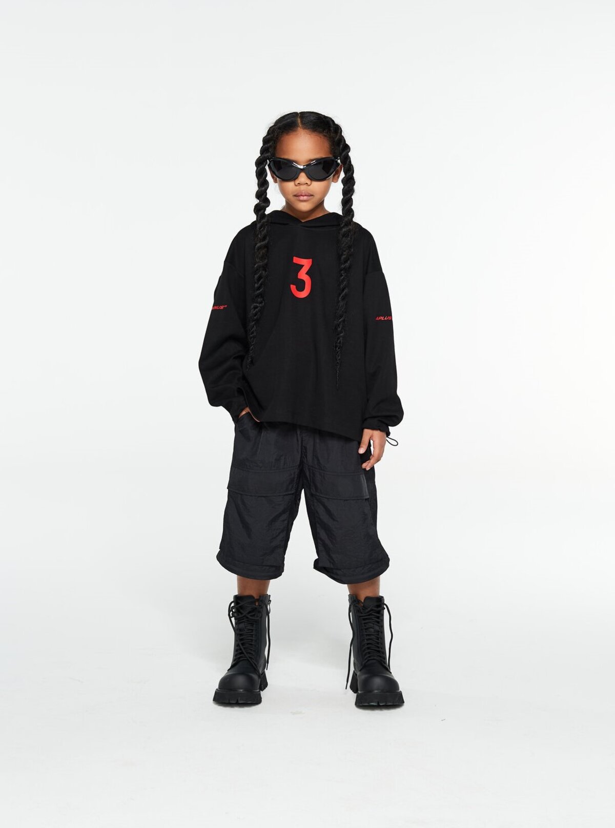 Kids APLUS DMINUS Cool Breeze Campus Number 3 Hoodie – Moisture-Wicking Quick-Dry Tech Pullover