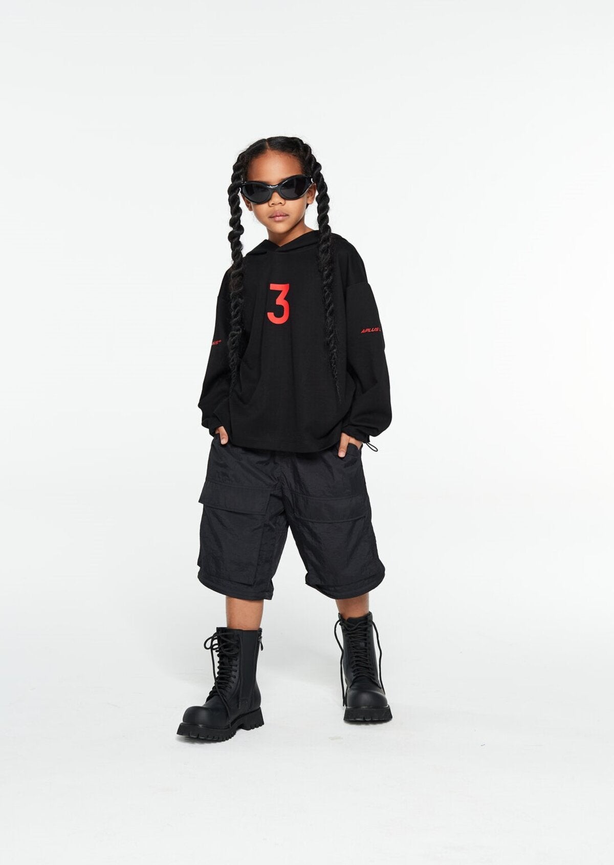 Kids APLUS DMINUS Cool Breeze Campus Number 3 Hoodie – Moisture-Wicking Quick-Dry Tech Pullover