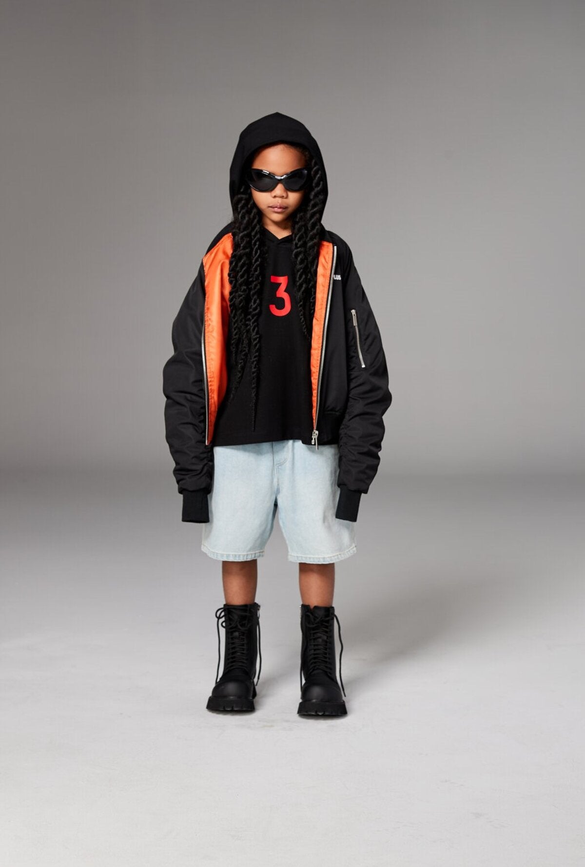 Kids APLUS DMINUS Cool Breeze Campus Number 3 Hoodie – Moisture-Wicking Quick-Dry Tech Pullover