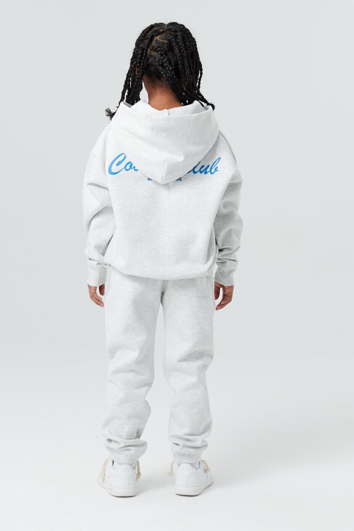 Kids APLUS DMINUS Cool Kids Club Script Logo Pullover Hoodie – Structured Thin Fleece Sweatshirt