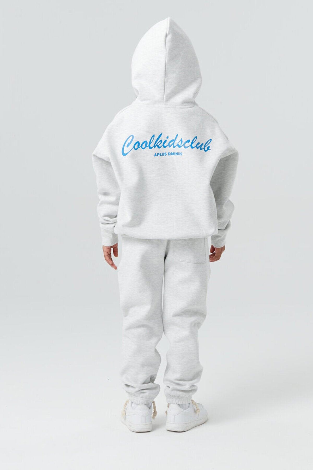 Kids APLUS DMINUS Cool Kids Club Script Logo Pullover Hoodie – Structured Thin Fleece Sweatshirt