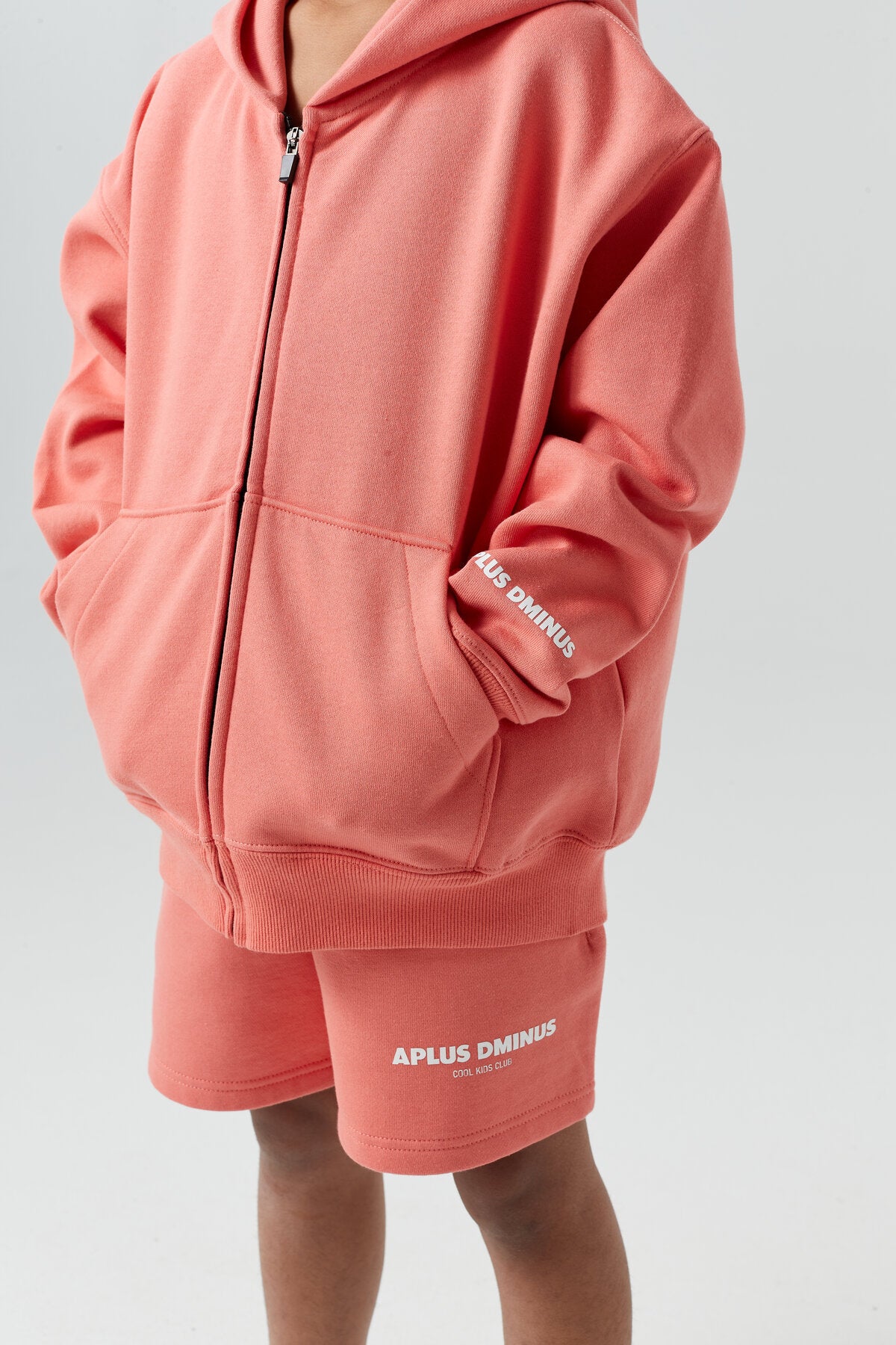 Kids APLUS DMINUS Cool Kids Club Zip-Up Hoodie – Lightweight Structured Fleece Jacket