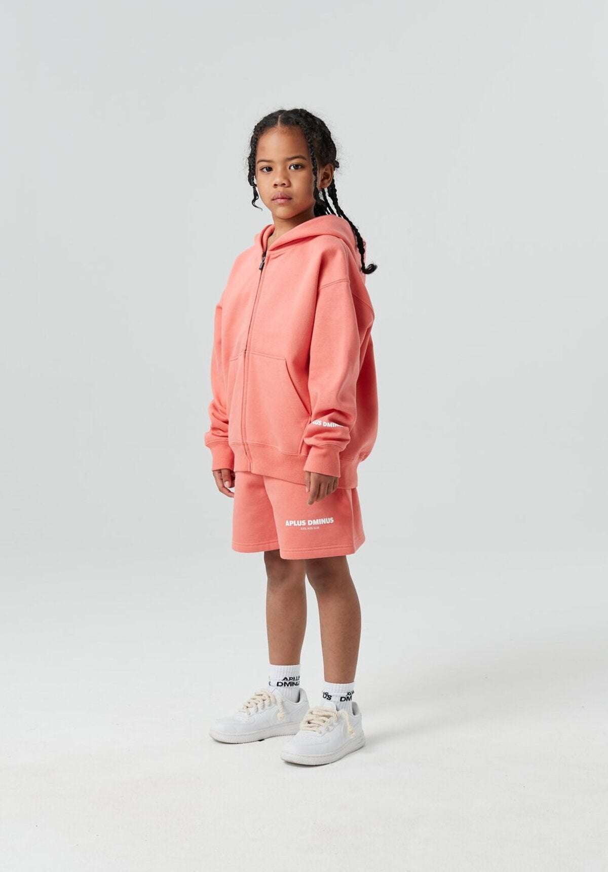 Kids APLUS DMINUS Cool Kids Club Zip-Up Hoodie – Lightweight Structured Fleece Jacket
