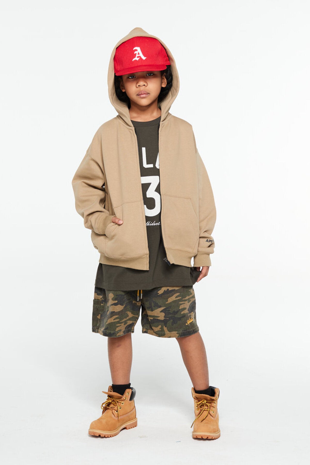 Kids APLUS DMINUS Cool Kids Club Zip-Up Hoodie – Lightweight Structured Fleece Jacket