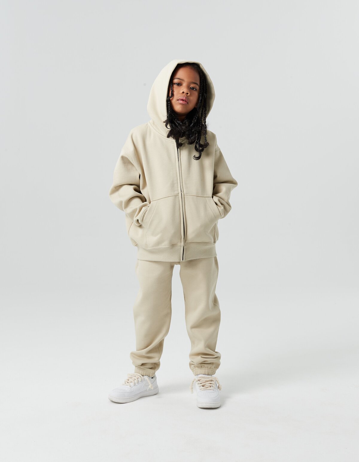 Kids APLUS DMINUS Cool Kids Club Zip-Up Hoodie – Lightweight Structured Fleece Jacket