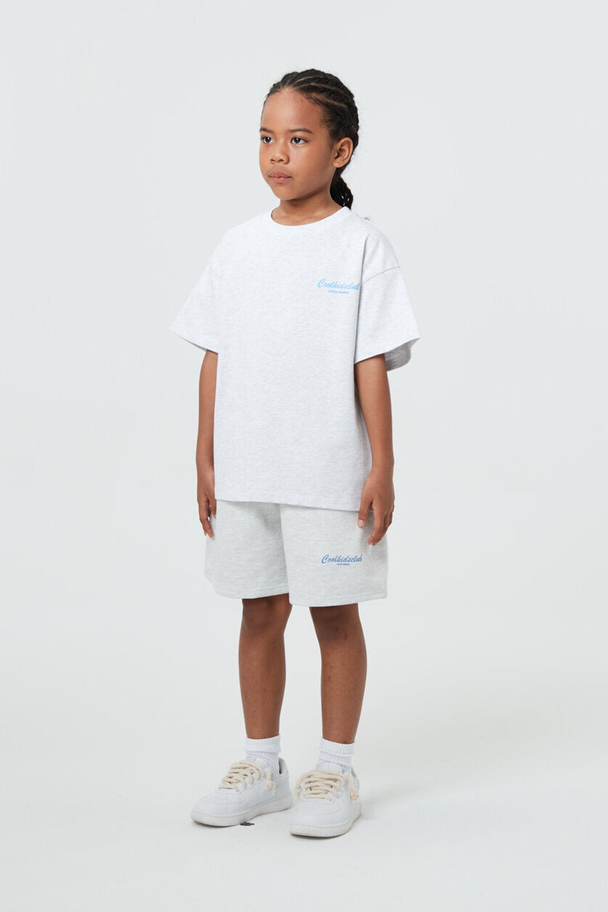 Kids APLUS DMINUS Coolkidsclub Graphic T-Shirt – 100% Cotton Boxy Fit Cursive Print Tee