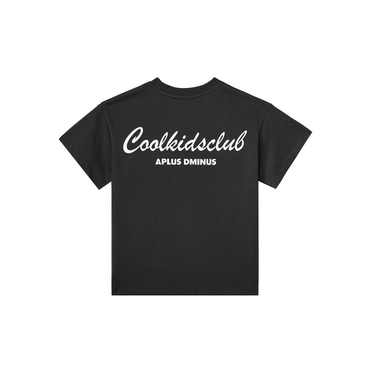 Kids APLUS DMINUS Coolkidsclub Graphic T-Shirt – 100% Cotton Boxy Fit Cursive Print Tee